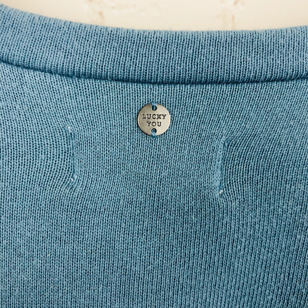 Lucky Brand Ruffle Sleeve Sweatshirt NWT - Picture 7 of 7